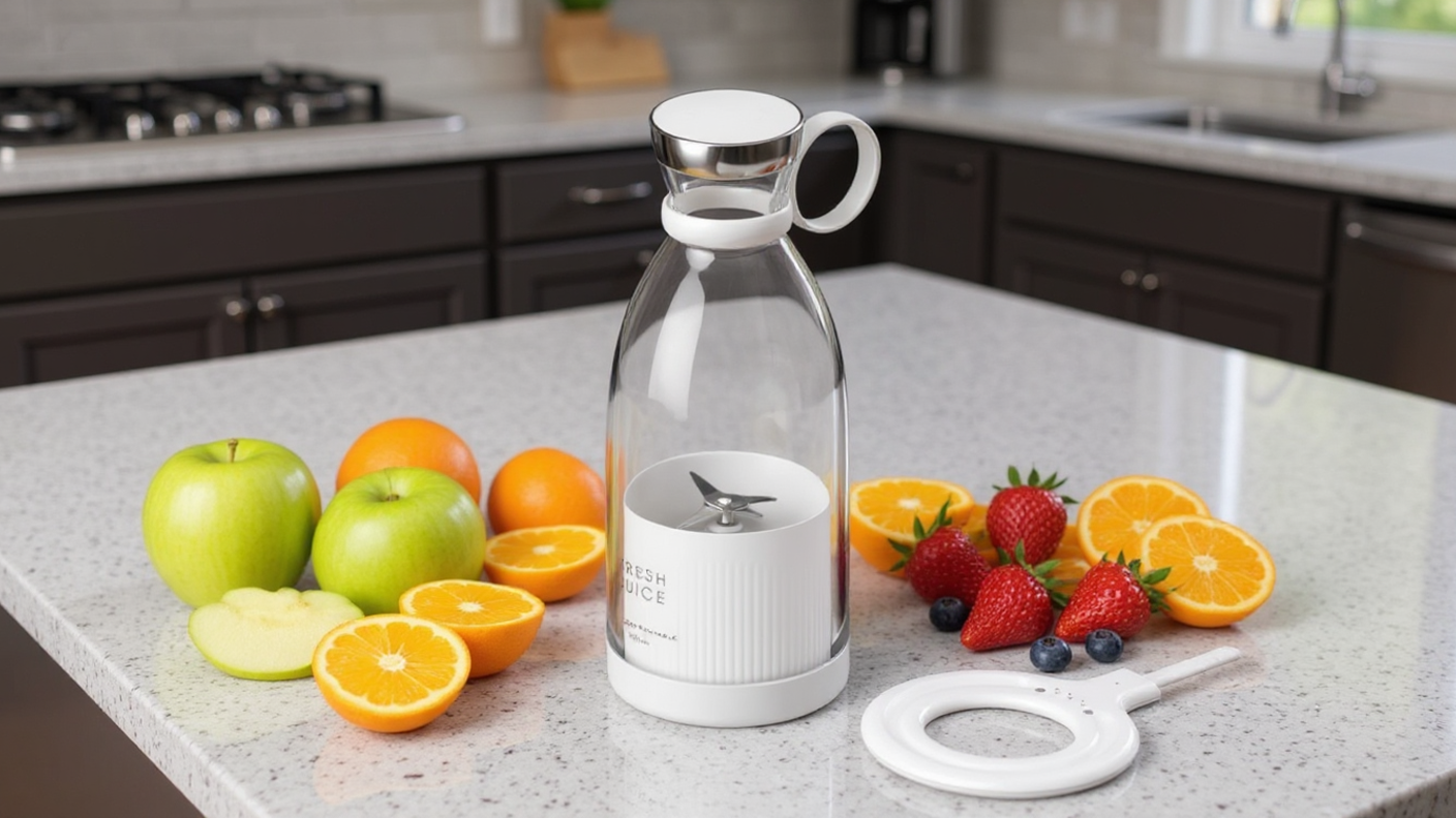 On-The-Go Compact Electric Blender Bottle – Fresh Juice Maker